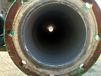 particolare interno tubo biogas