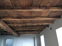 sabbiatura soffitto legno